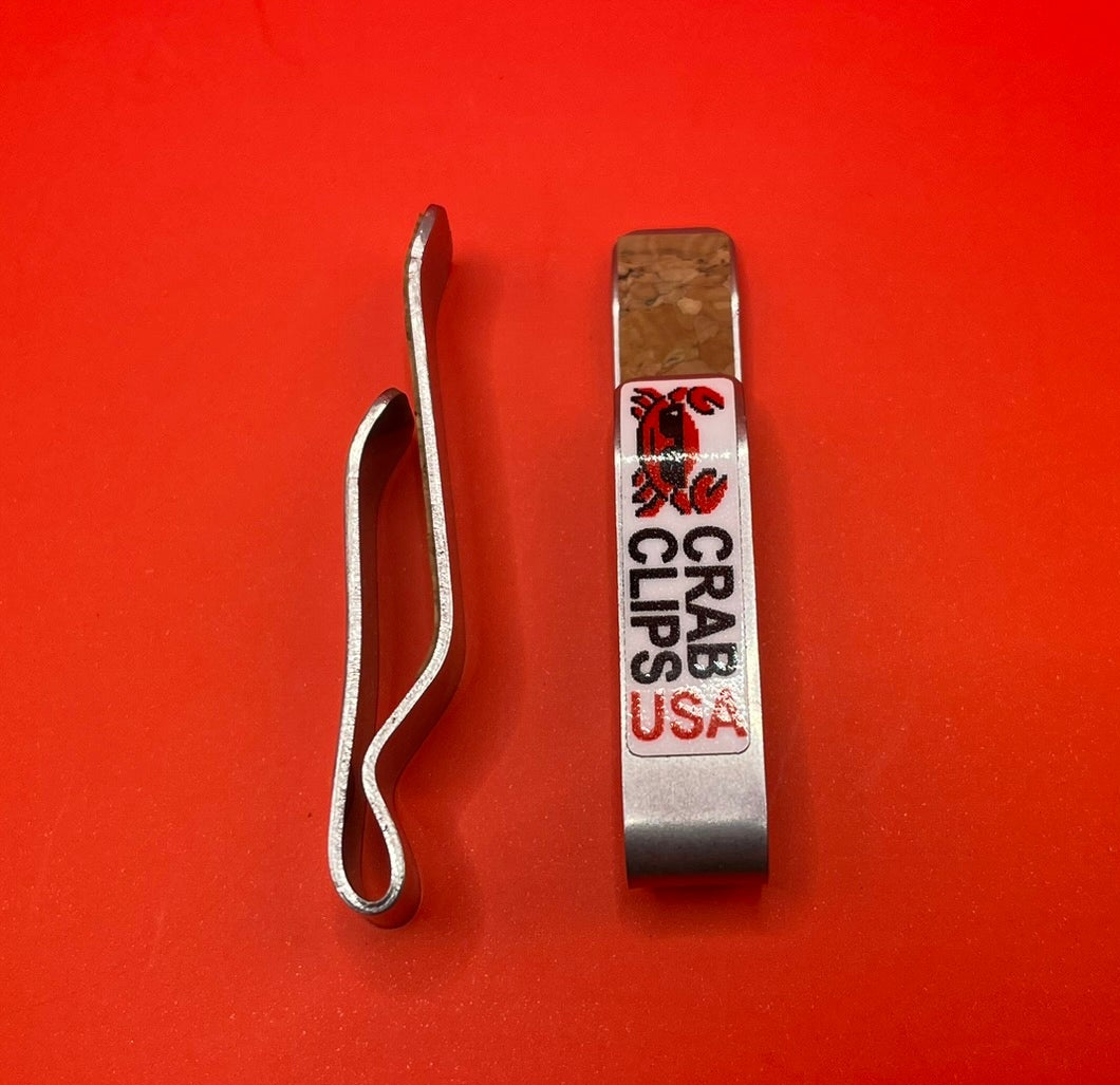 Crab Clips - Stainless Steel with Cork Padding - Recommended for Metal Framed Glasses